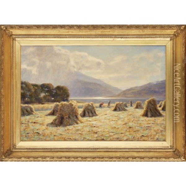 Harvest By The Loch Oil Painting - Duncan Cameron