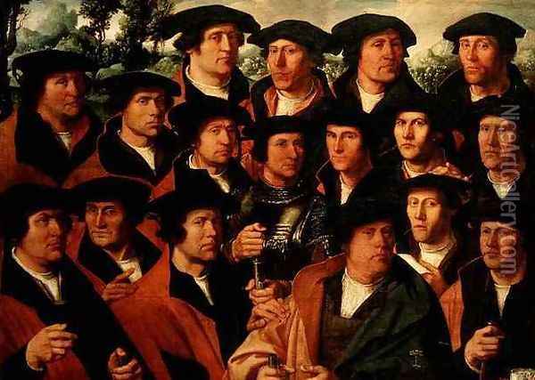 Group Portrait of the Shooting Company of Amsterdam Oil Painting - Dirck Jakobsz