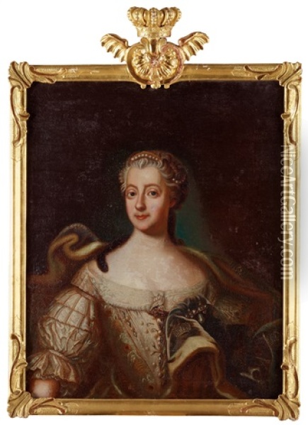 Drottning Lovisa Ulrika (1720-1782) Oil Painting - Lorenz Pasch the Younger