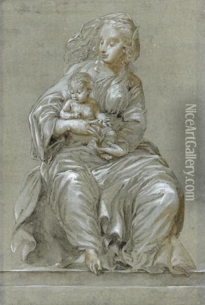 Vierge A L'enfant Oil Painting - Giulio Campi