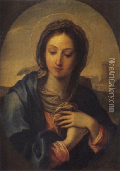 Madonna Oil Painting - Giuseppe Bartolomeo Chiari