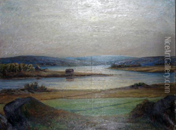 Sommarlandskap I Soldis, Dalarna Oil Painting - Per Fredriks