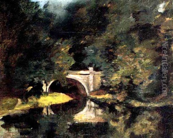 Le Pont Oil Painting - Henri-Edmond Cross