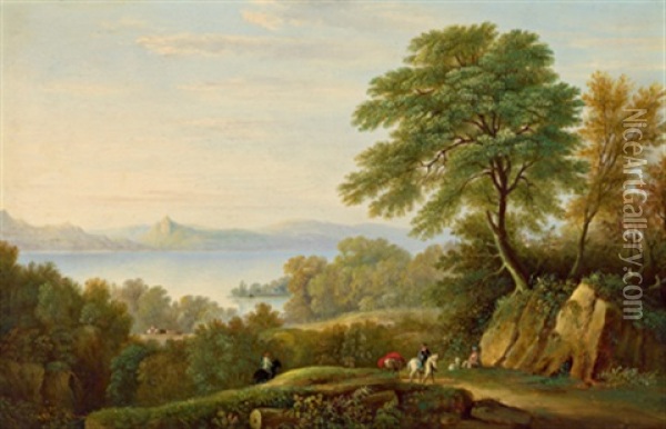 Englische Landschaft Mit Dem Lake Windermere In Der Grafschaft Cumbria Oil Painting - Hilton Lark Pratt