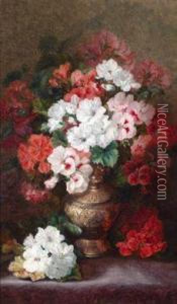 Blumen In Einer Prunkvase Oil Painting - Luise (elise) Wagner