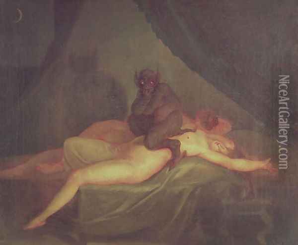 Nightmare 1800 Oil Painting - Nicolai Abraham Abildgaard