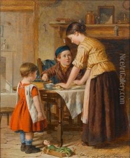 Baking Day Oil Painting - William Hemsley