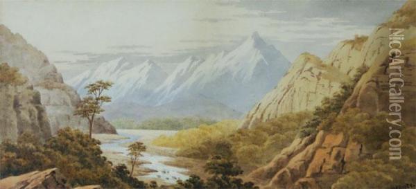 Southern Alps Oil Painting - John Barr Clarke Hoyte