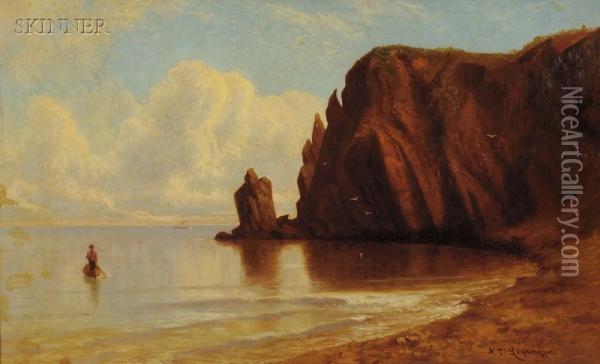 Coastal Cliffs Oil Painting - Nicolay Tysland Leganger