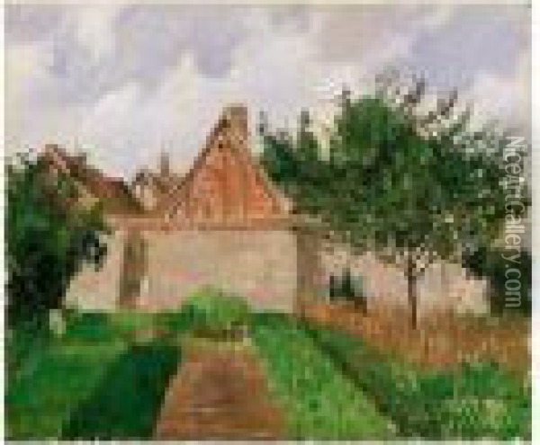 Jardin A Eragny, Esquisse Oil Painting - Camille Pissarro