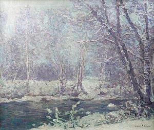 Sous Bois Enneige Oil Painting - Charles Joh. Palmie