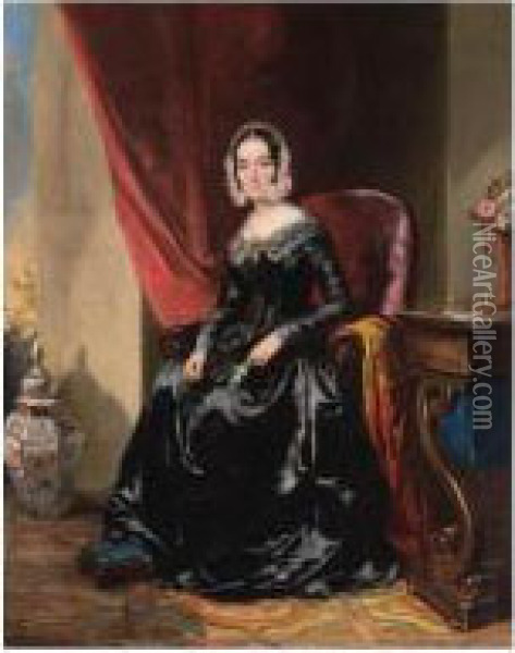 Portrait Of A Lady Oil Painting - Thomas, Richmond Jnr.