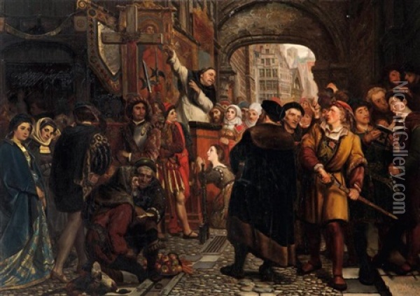 Scene Historique Oil Painting - Friedrich August Fraustadt