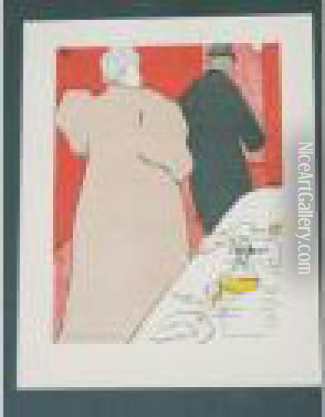 Le Couple Oil Painting - Henri De Toulouse-Lautrec