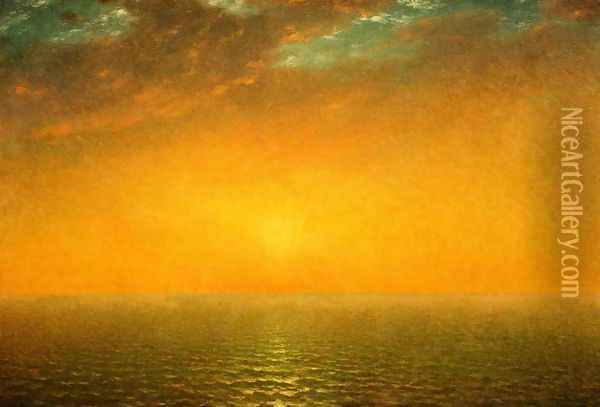 Sunset on the Sea Oil Painting - John Frederick Kensett