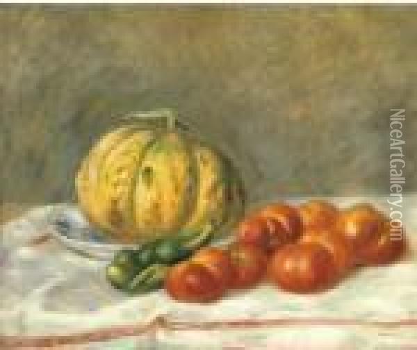 Melon Et Tomates Oil Painting - Pierre Auguste Renoir