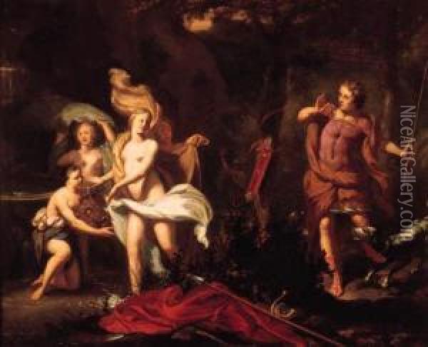 Diana And Her Nymphs Surprised By Actaeon Oil Painting - Gerard Hoet