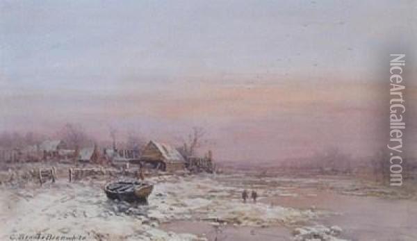 Winter Near Newport Oil Painting - Charles Branwhite