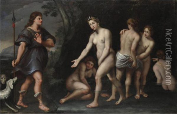 Diana E Atteone Oil Painting - Domenico Zampieri (Domenichino)