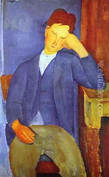 The Young Apprentice Oil Painting - Amedeo Modigliani