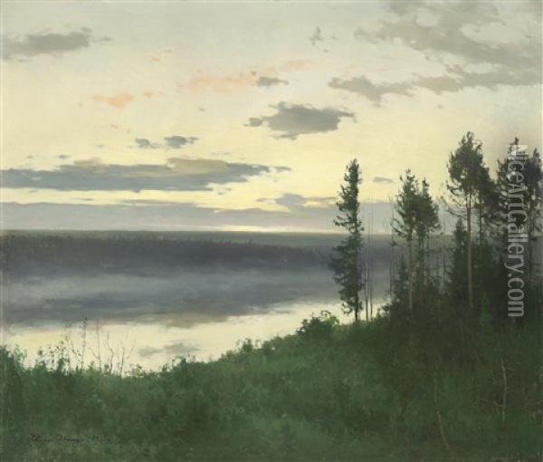 Nightfall Oil Painting - Andrei Nikolaevich Shilder