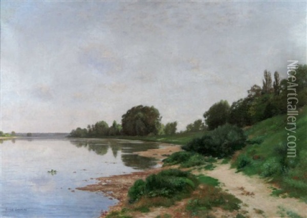 Les Bords De Loire Oil Painting - Edme-Emile Laborne