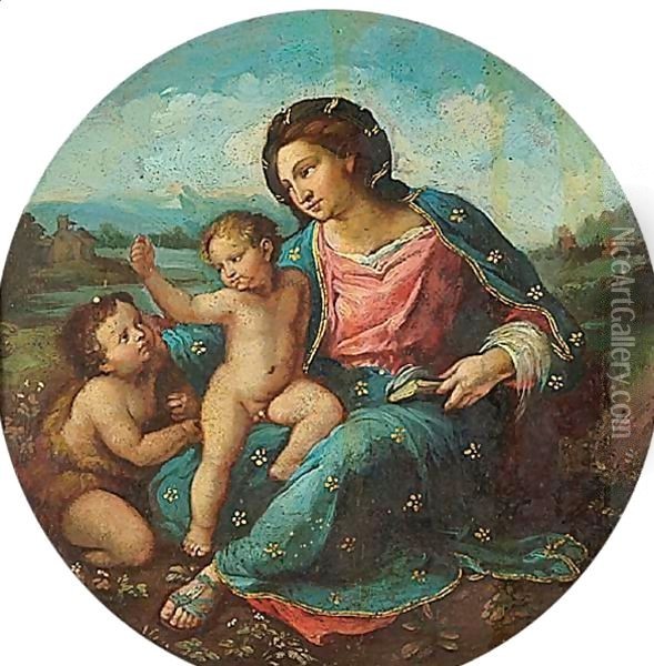 Madonna D'Alba Oil Painting - Raphael (Raffaello Sanzio of Urbino)