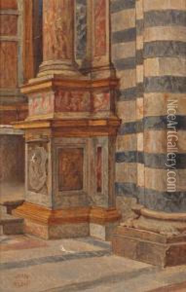 Etude D'interieur D'eglise Oil Painting - Theodore Valerio