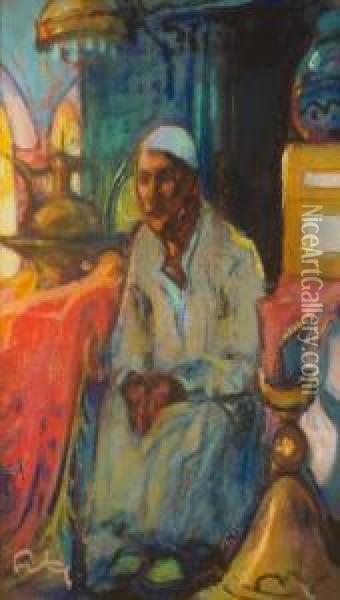Le Brocanteur De Tunis Oil Painting - Louis Fortuney