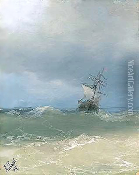 High seas Oil Painting - Ivan Konstantinovich Aivazovsky