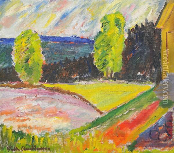 Landskap Oil Painting - Folke Andreasson