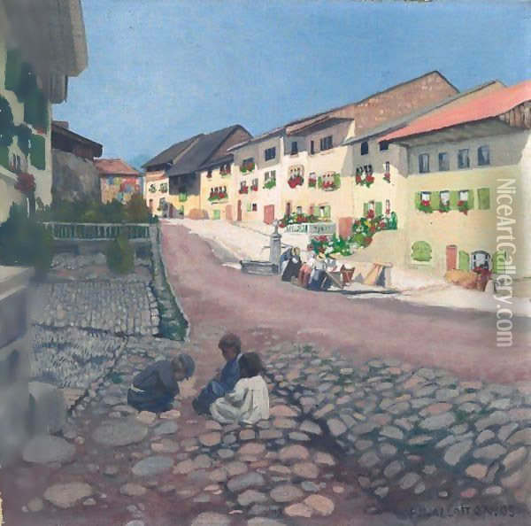 Rue De Gruyeres, 1905 Oil Painting - Felix Edouard Vallotton