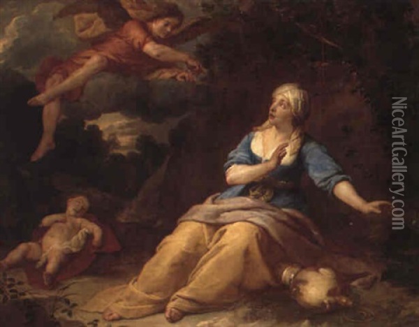 The Banishment Of Hagar And Ishmael Oil Painting - Pieter Fransz de Grebber
