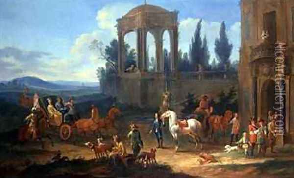 A Ride in the Country Oil Painting - Johann Andreas Graff