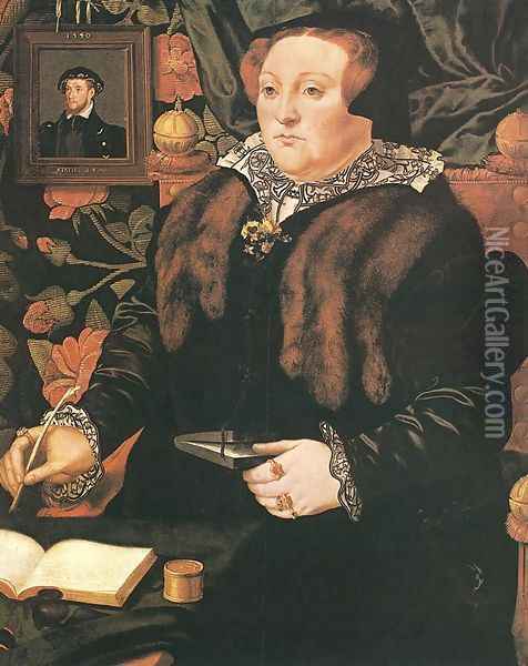 Portrait of Lady Dacre 1540 Oil Painting - Hans Eworth