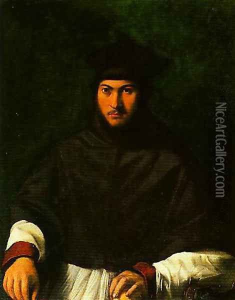 Portrait of Archbishop Bartolini Salimbeni Oil Painting - Girolamo da Carpi