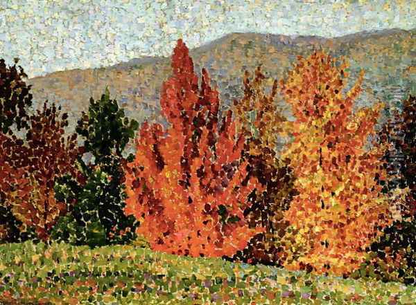 Autumn Landscape, c.1903 Oil Painting - Henri Edmond Cross