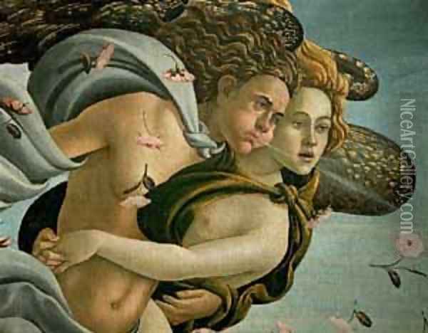The Birth Of Venus (Detail) (Detail) C1485 Oil Painting - Sandro Botticelli