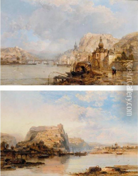 Dinant, Belgium; Namur, Belgium Oil Painting - James Webb