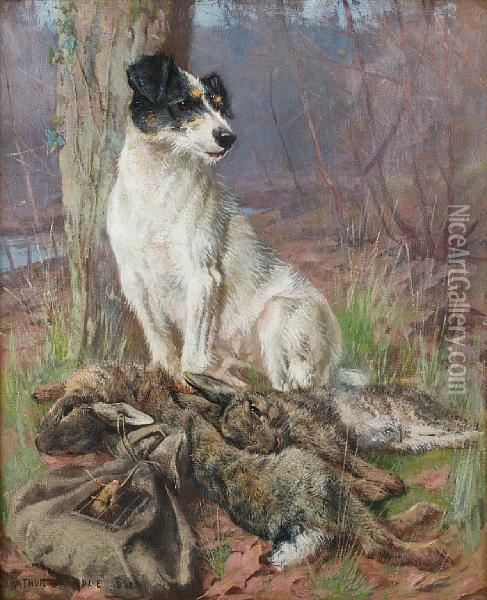 Left In Charge Oil Painting - Arthur Wardle