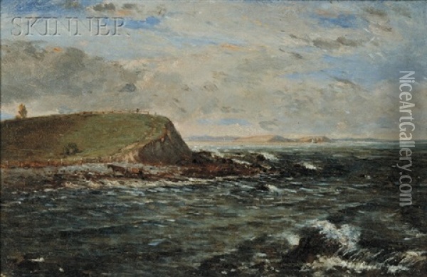 A View Off The Massachusetts South Shore, Winthrop Or Hingham? Oil Painting - Winckworth Allan Gay