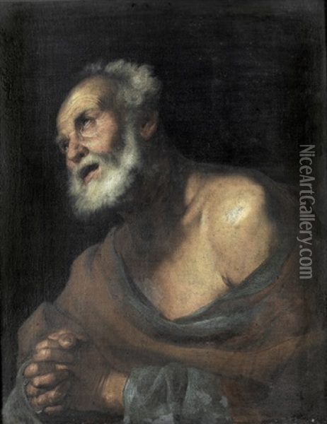 Der Heilige Petrus Bereut Seine Sunden Oil Painting - Jusepe de Ribera