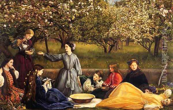 Apple Blossoms (Spring) Oil Painting - Sir John Everett Millais