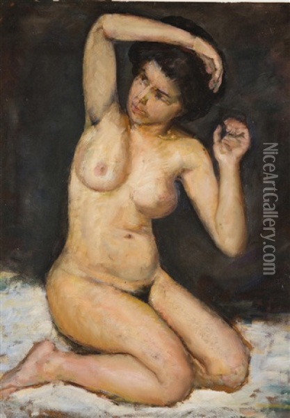 Nude Girl Oil Painting - Rudolph Jelinek