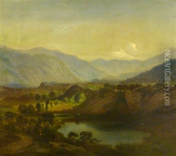 Lac De Sierre Oil Painting - Francois Diday