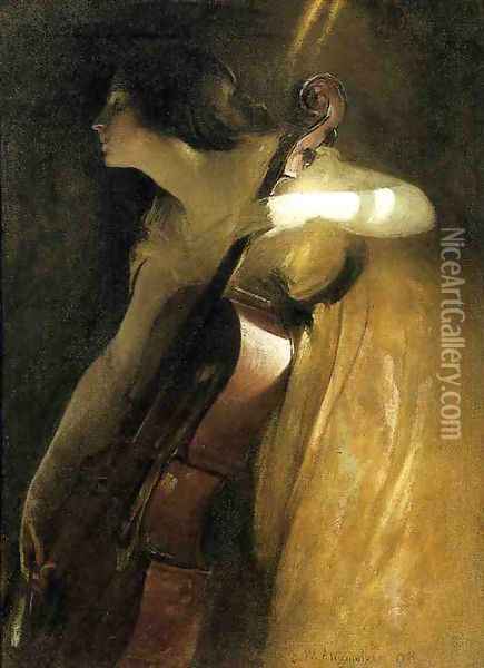 A Ray of Sunlight Oil Painting - John White Alexander