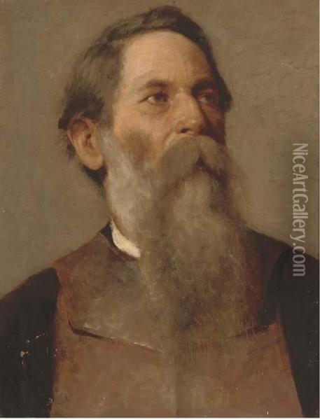 Portrait Of A Bearded Gentleman Oil Painting - Bernardo Celentano