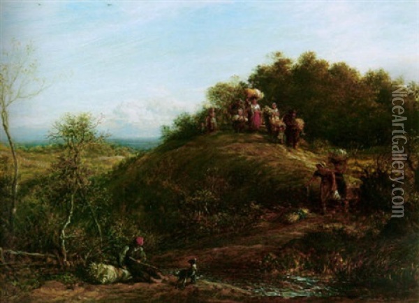 The Gleaners Return Oil Painting - John Linnell