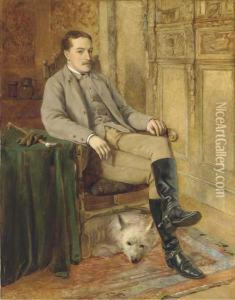 Portrait Of R.w.r Oil Painting - William Proudfoot