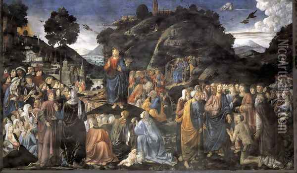 Tables of the Law with the Golden Calf 1481-82 Oil Painting - Cosimo Rosselli